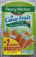 Bâtonnets coeur frais ail fines herbes