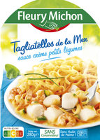 Tagliatelles de la mer, sauce crème, petits légumes