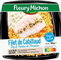 Filet de cabillaud riz & fondue de poireaux