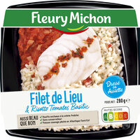Filet de lieu & risotto tomates basilic