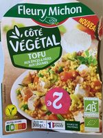 Tofu aux épices et pâtes aux légumes