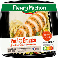 Poulet émincé & pâtes sauce parmesan