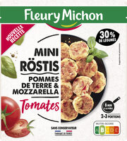Mini-Röstis pommes de terre & mozzarella tomates