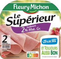 Le supérieur seulement 2% MG - 25% de sel* -2tr