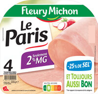 Le Paris seulement 2% MG - 25% de sel* - 4 tranches fines