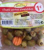 Olives vertes pimentées denoyautées