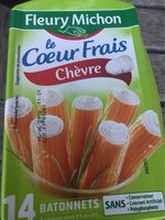 Batonnets coeur frais chevre