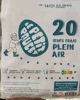 20 oeufs frais plein air