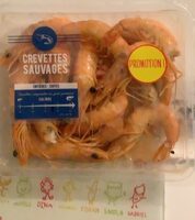 Crevettes sauvages entieres cuites