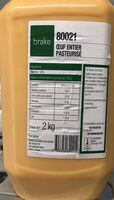 Oeuf entier pasteurisé
