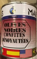 Olives Noires Confites Dénoyautées