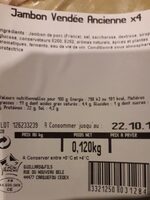 Jambon Vendée ancienne  x4