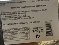 Saumon atlantique fumé decongele