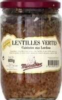 Lentilles vertes cuisinees aux lardons, le bocal de