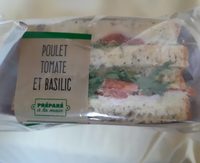 Sandwich poulet tomate basilic