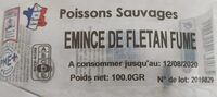 Émincé de flétan fumé