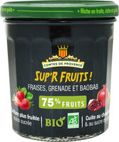 Confiture Superfruits Fraise Grenade & Baobab BIO