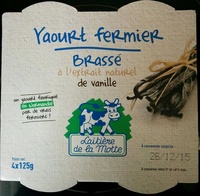 Yaourt fermier brassé à l'extrait naturel de vanille