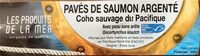 Pavés de Saumon Argenté Coho sauvage du Pacifique