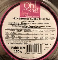 Gingembre cubes cristal