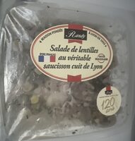 Salade de lentilles au saucisson de Lyon sauce Beaujolaise
