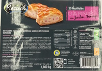 30 Feuilletés garnis au Jambon-Fromage, Surgelés