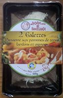 2 galettes paysanne aux pommes de terre lardons et oignons