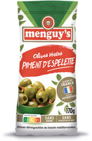 Olives vertes au piment d'espelette 170g