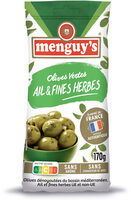 Olives vertes à l'ail & aux fines herbes 170g