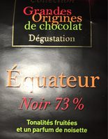 Tablette Equateur Chocolat Noir 73%