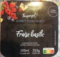 Sorbet pleins fruits Fraise Basilic