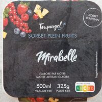 Sorbet plein fruits mirabelle
