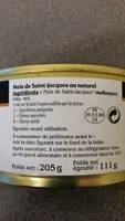Noix de St Jacques au naturel