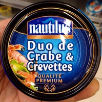 Duo de crabe et crevettes
