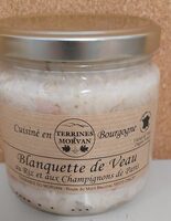Blanquette de veau aux riz et aux champignons de Paris.