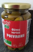 Olives vertes aux poivrons