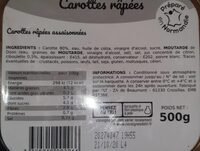 Carottes râpées assaisonnées