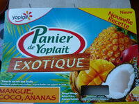 Panier de Yoplait Exotique (Ananas, Coco, Mangue) 8 Pots