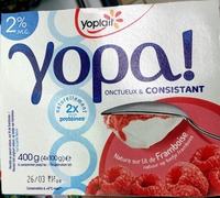 Yopa ! Nature sur lit de Framboise (2 % MG)