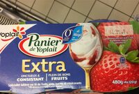 Spécialité laitière maigre sur lit de fruits, aromatisée, avec sucres et édulcorants