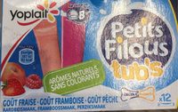 Petits Filous Tub's Goût Fraise, Pêche, Framboise