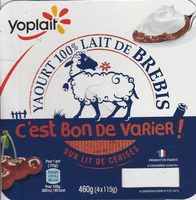 Yaourt 100% Lait de Brebis sur lit de cerises