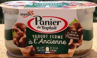 Yaourt nature sucré sur lit de fruits, aromatisé