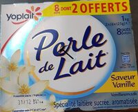 Perle de lait Vanille 8 x 125 g dont 2 offerts