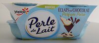 Spécialité laitière sucrée à la poire, aromatisée, aux copeaux de chocolat