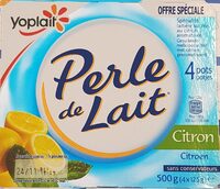 Spécialité laitière sucrée, au citron, aromatisée