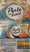 Spécialité laitière sucrée sur lit à l'abricot au miel, aromatisée