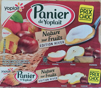 Panier de Yoplait - Nature sur Fruits ÉDITION HIVER Pomme Poire Marron 6 x 140 g