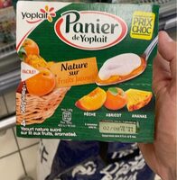 Panier de Yoplait Nature sur Fruits jaunes 4 x 140 g