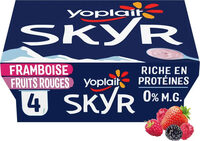 Fat-free strained raspberry yogurt